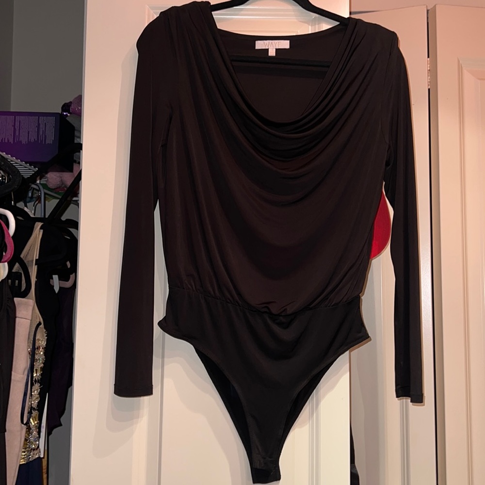 Black long sleeve bodysuit